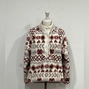 Lou & Grey Patterned Jacket - Cream and Red